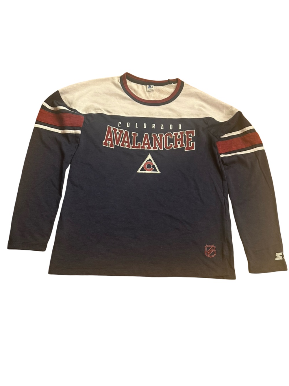 NWOT Starter Colorado Avalanche Embroidered Long-Sleeve T-Shirt, Size M